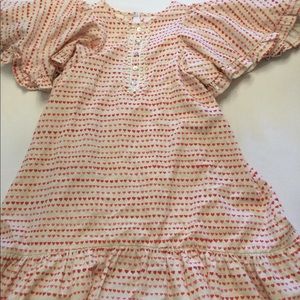 Paper Wings Valentine themed small heart print dress size 12